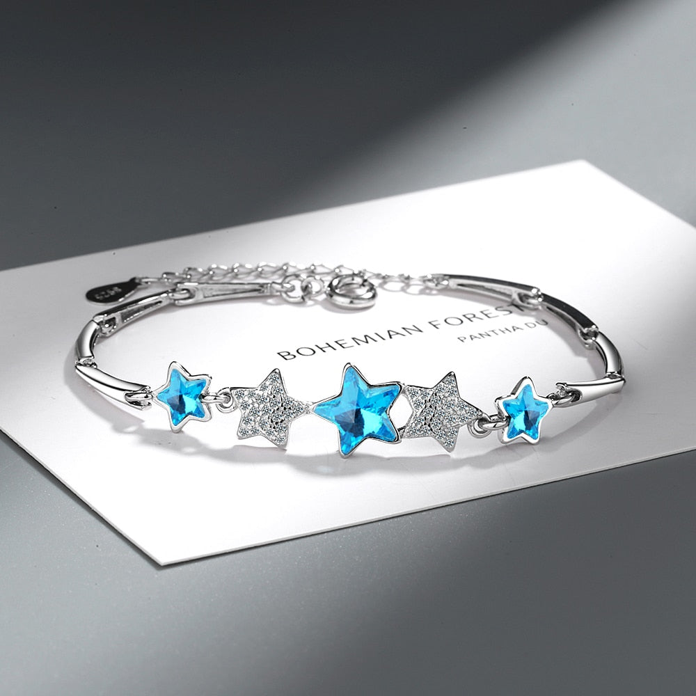 Female blue star bracelet