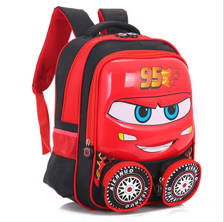 3D Car Child School Backpack