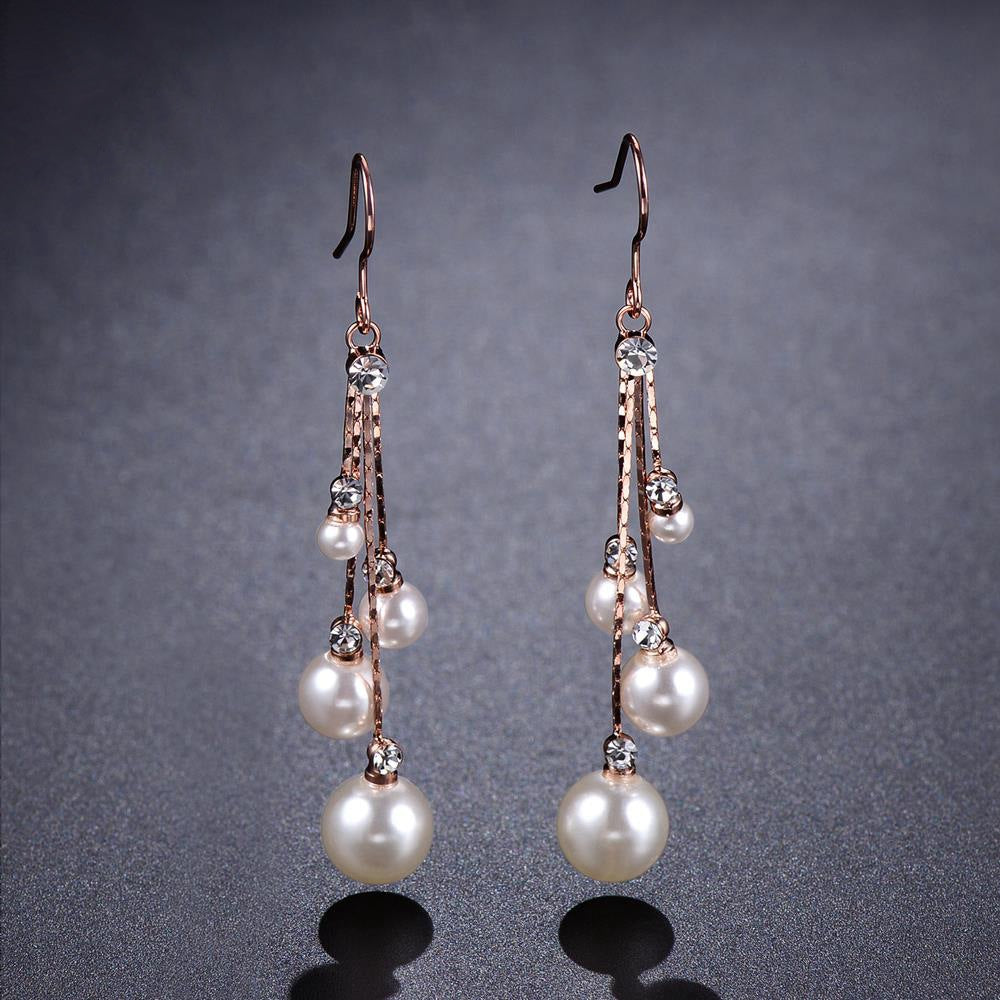 Pearl Earrings Rhinestone Ear Hook