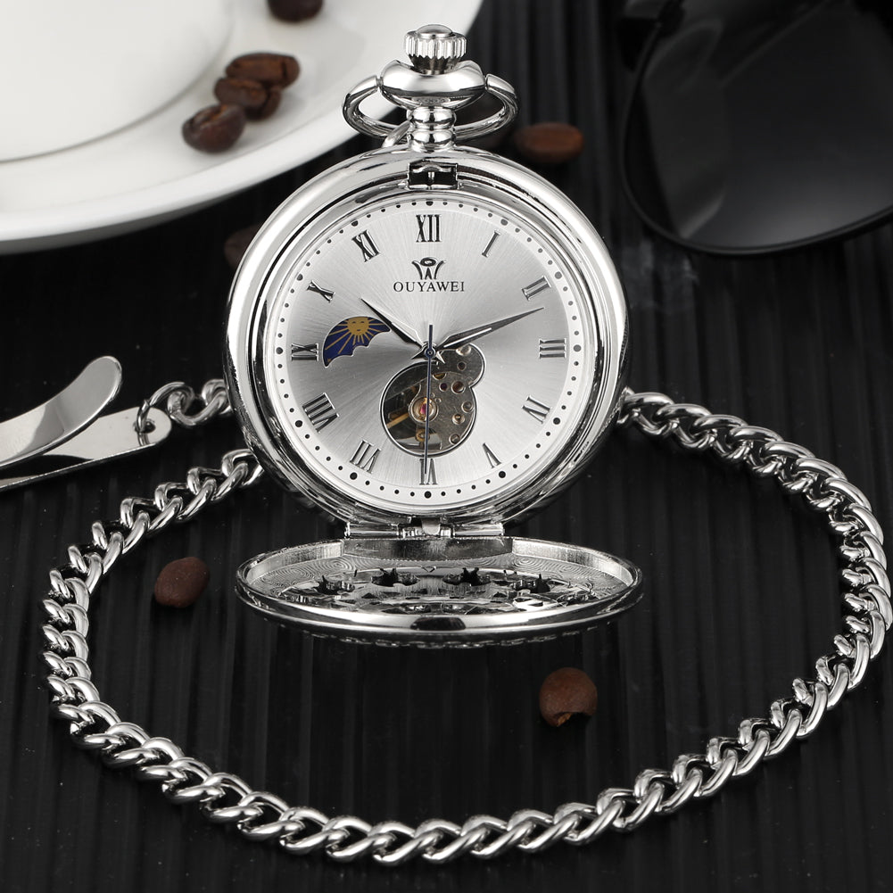 Roman literal mechanical pocket watch