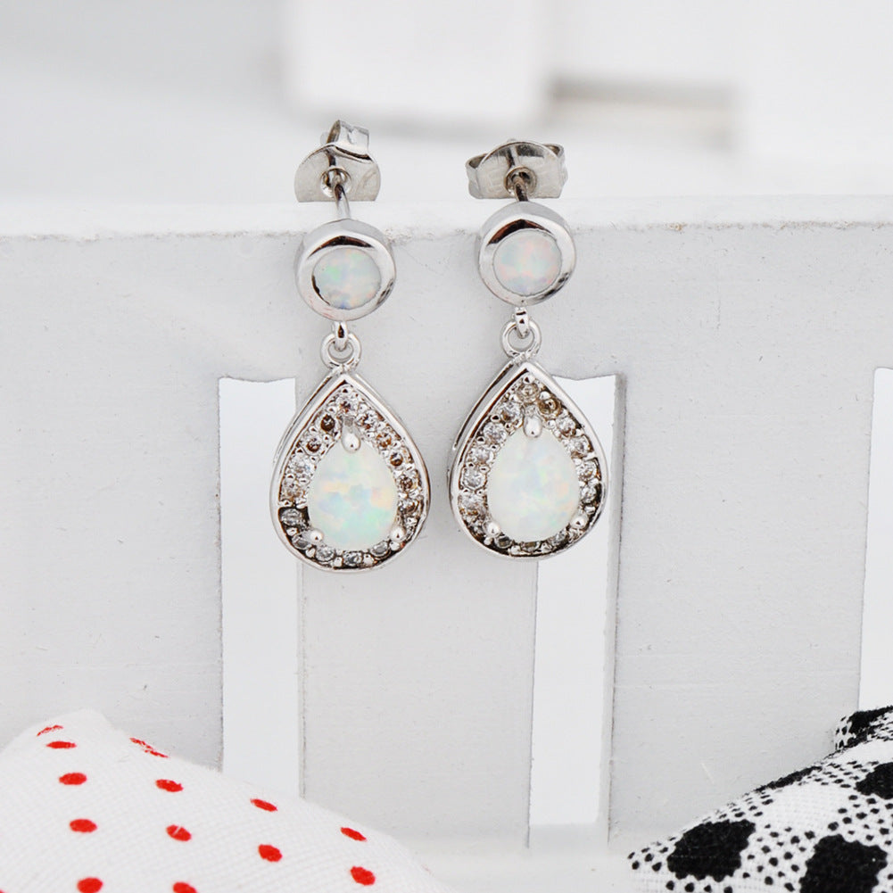 Platinum Drop Earrings