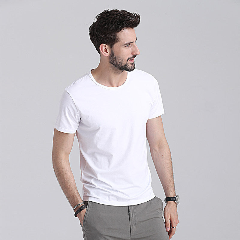 Modal Short Sleeve Men's T-Shirt Summer Slim and Quick-Drying