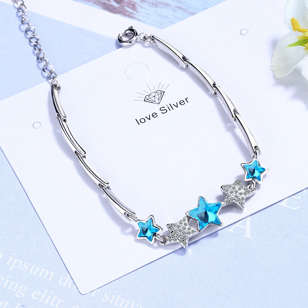 Female blue star bracelet