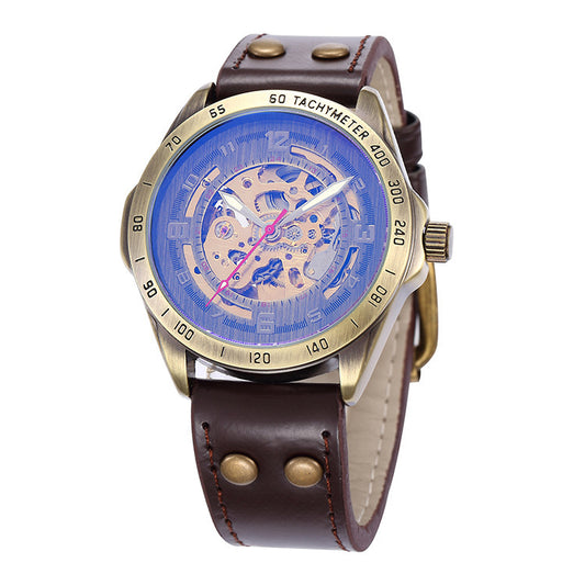 Retro Shenhua Gentleman Hua Hua Color Hollow Automatic Mechanical Watch, Men's Spot Wholesale EBay Hot Sale