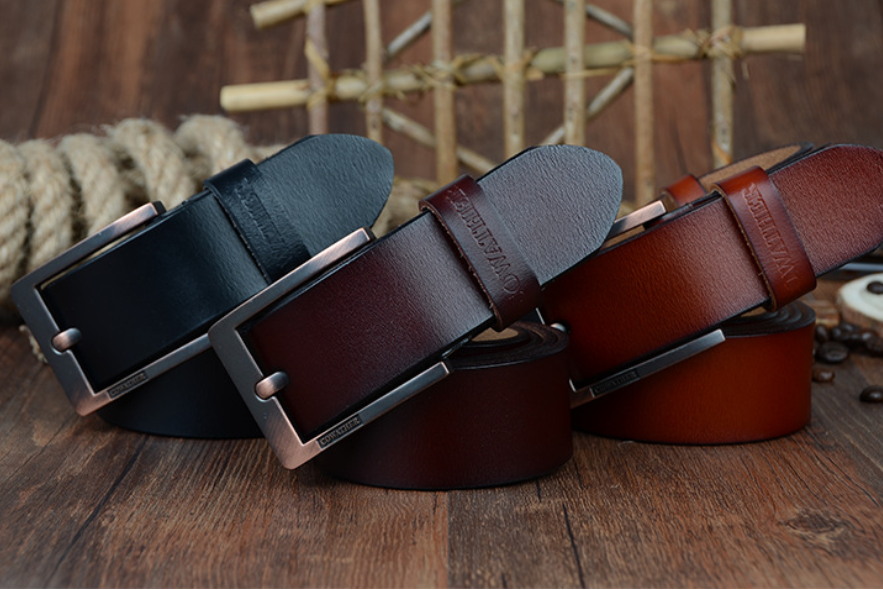 Male pin buckle belt