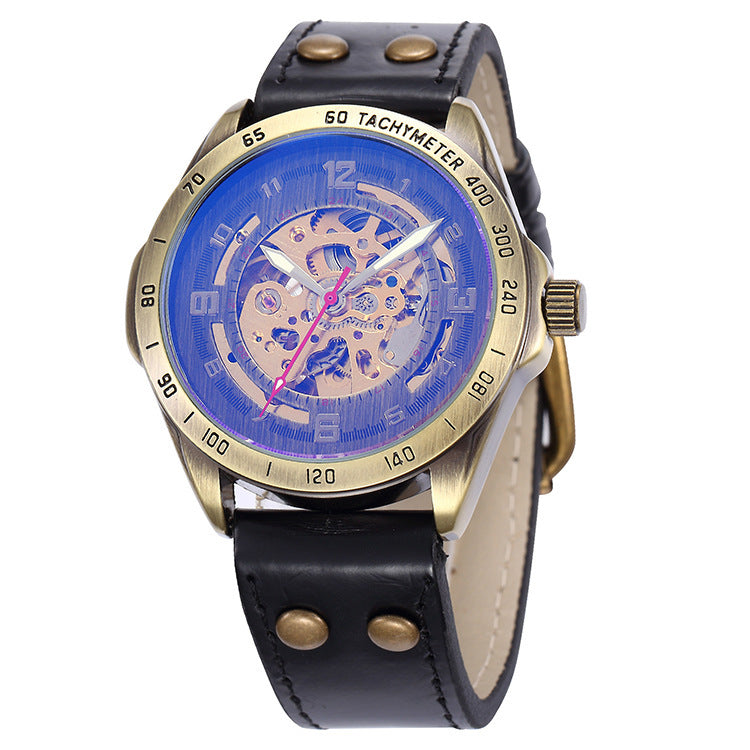 Retro Shenhua Gentleman Hua Hua Color Hollow Automatic Mechanical Watch, Men's Spot Wholesale EBay Hot Sale