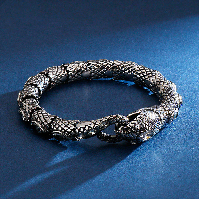 Stainless Steel Fashion Creative Personality Spirit Snake Bracelet