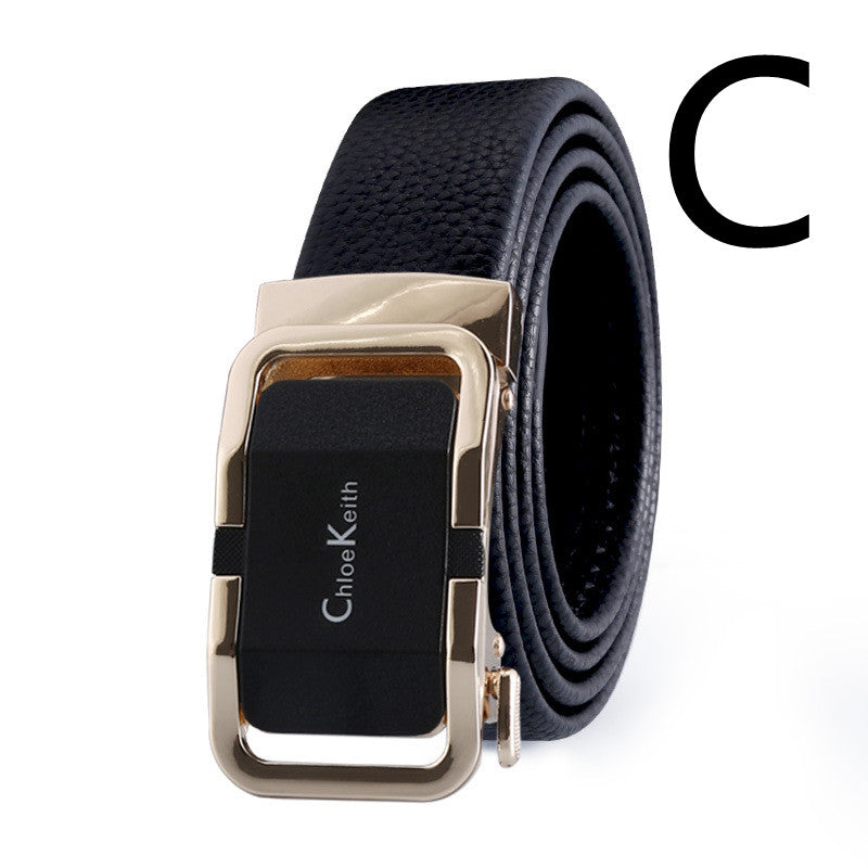 Men's New Leather Belt With Automatic Buckle