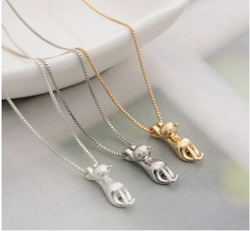 Cute Cat Jewelry Set - Ring - Ear Rings - Necklace