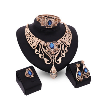 Necklace, earrings, bracelet, ring set