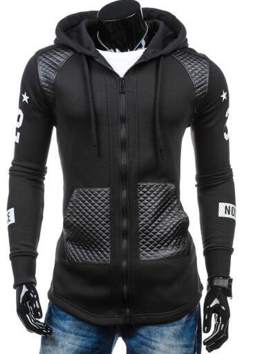 Slim Stitching Patchwork Men's Hoodie