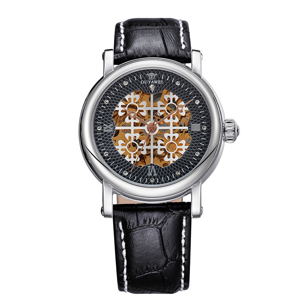 Fashion Hollow Men's Mechanical Watch