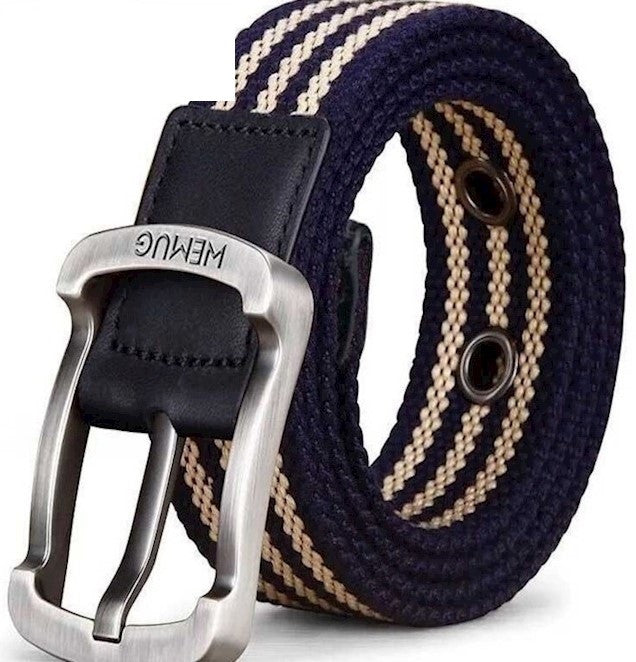 Men's Canvas Work Belt Labor Insurance Pin Buckle Belt