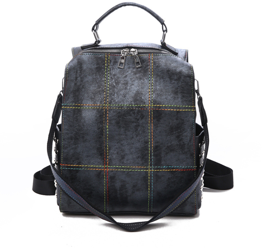 Retro soft leather backpack handbag