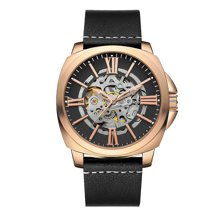 Automatic mechanical movement luminous waterproof watch