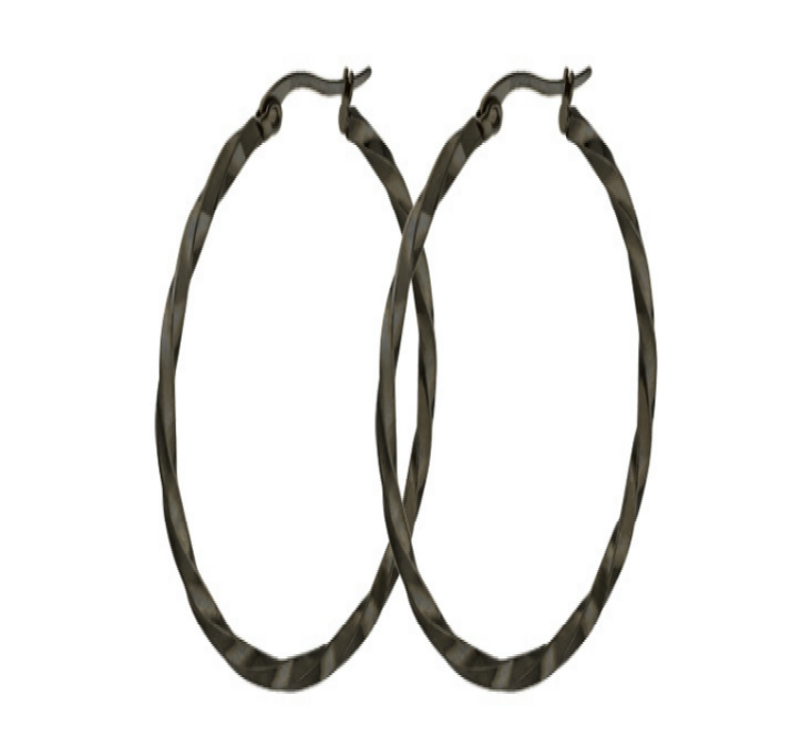 Women's Titanium Steel Twisted Big Earrings