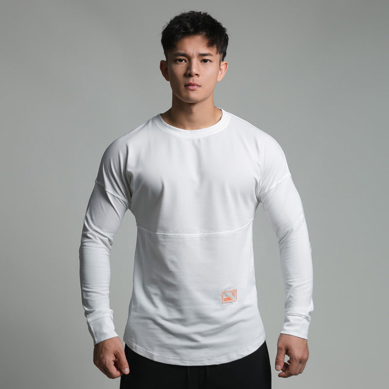 Men's Splice Solid Breathable Fitness Shirt