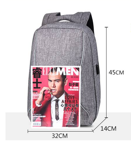 New backpack, 15 inch anti-theft computer backpack, USB charging, man backpack business travel backpack