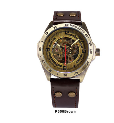 Casual hollow nostalgic style automatic mechanical watch