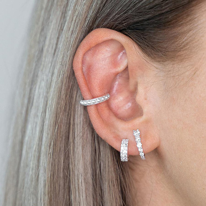 14K gold pearl earrings without pierced ear clips