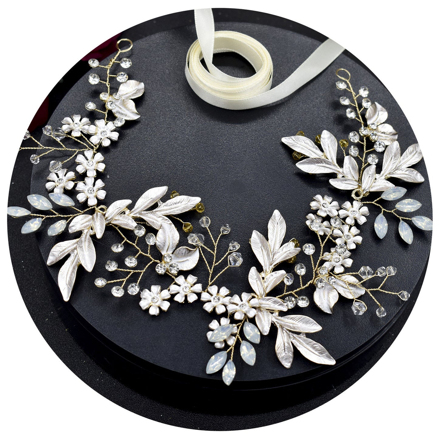 European And American Handmade Flower Rhinestone Alloy Leaf Waist Chain