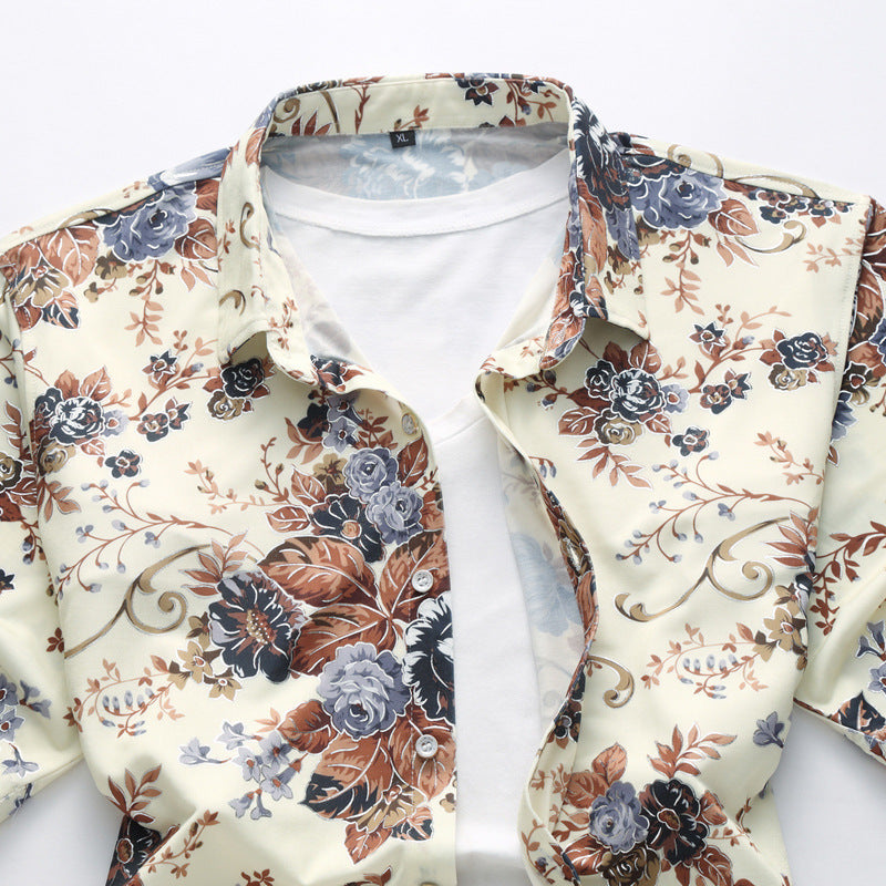 New men's floral shirt