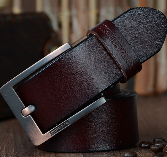 Male pin buckle belt