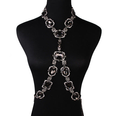 Simple diamond body chain