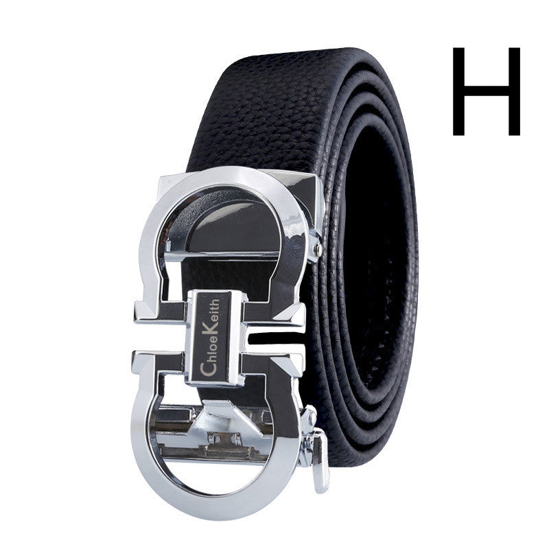 Men's New Leather Belt With Automatic Buckle