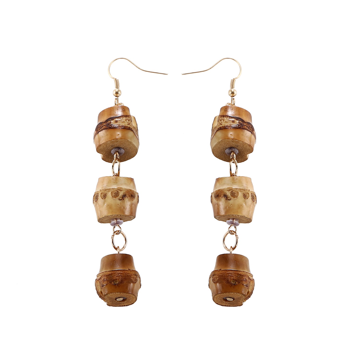 European And American New Popular Natural Bamboo Root Earrings