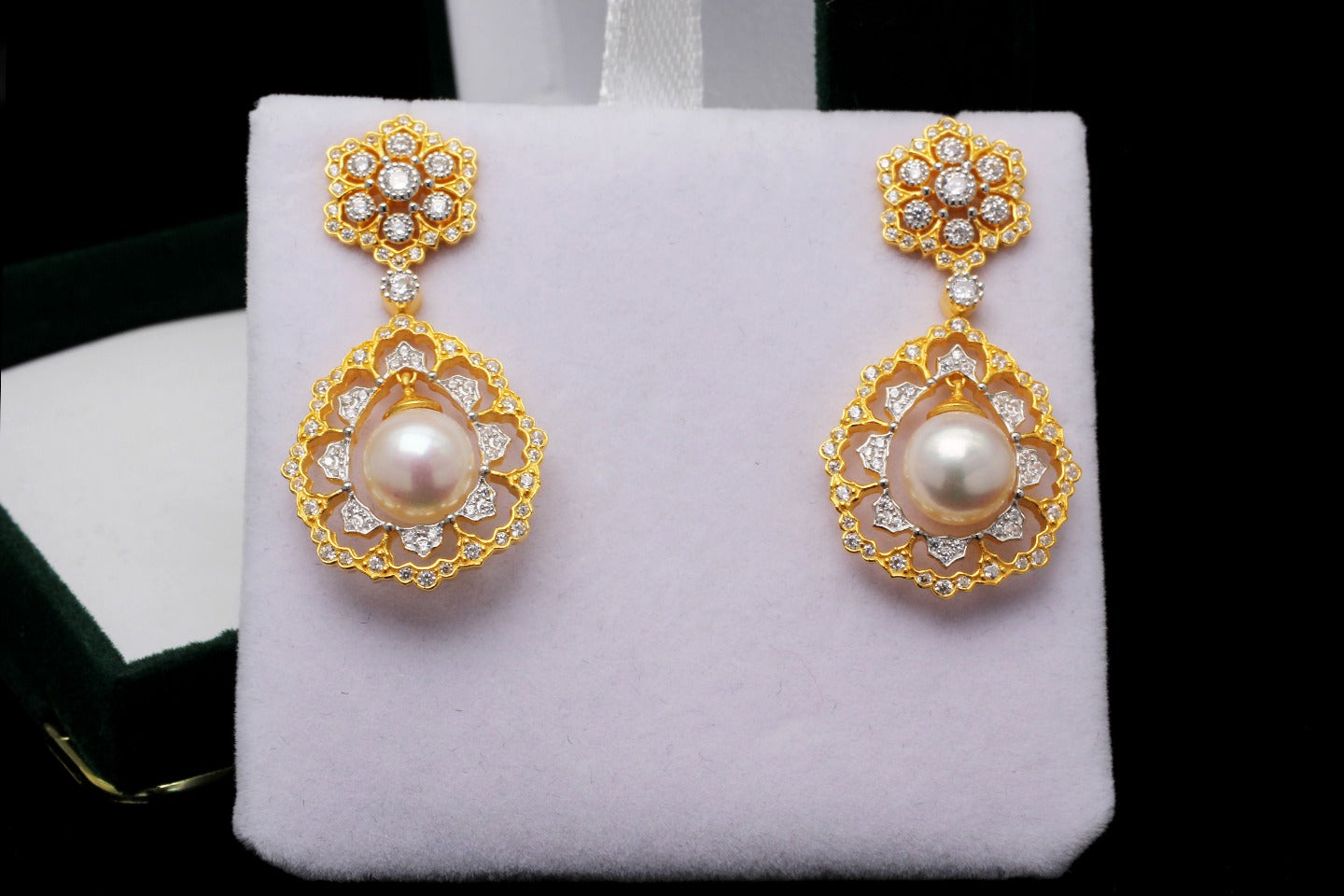 Light Luxury 925 Silver Gold Bead Earrings