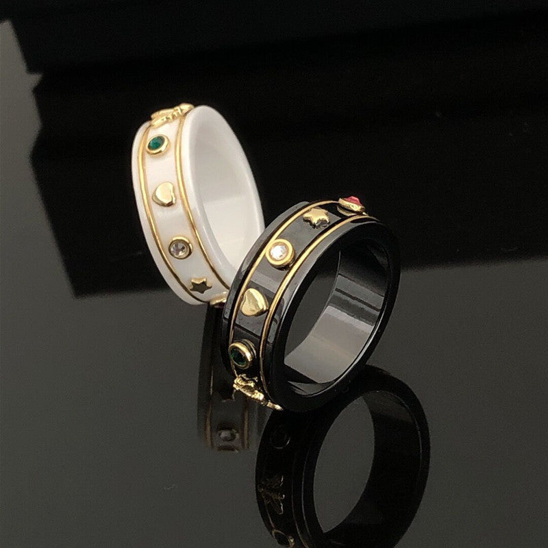 Retro Double G Letter Twist Edged Men And Women Couple Rings