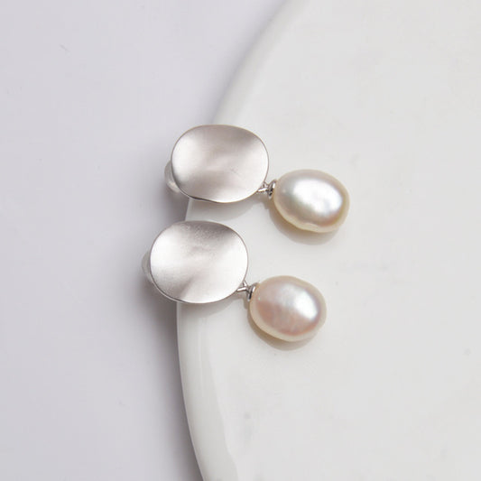 Silver Freshwater Pearl Earrings