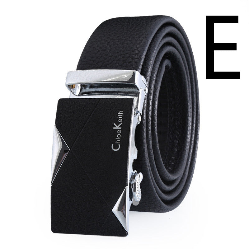 Men's New Leather Belt With Automatic Buckle