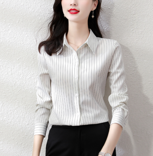 Slim Fit And Slim Professional Shirt Fashionable Temperament Longsleeved Top