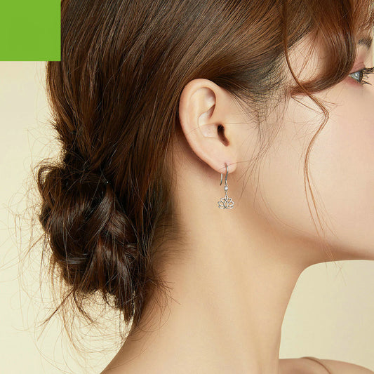 Simple Temperament All-match S925 Anemone Earrings