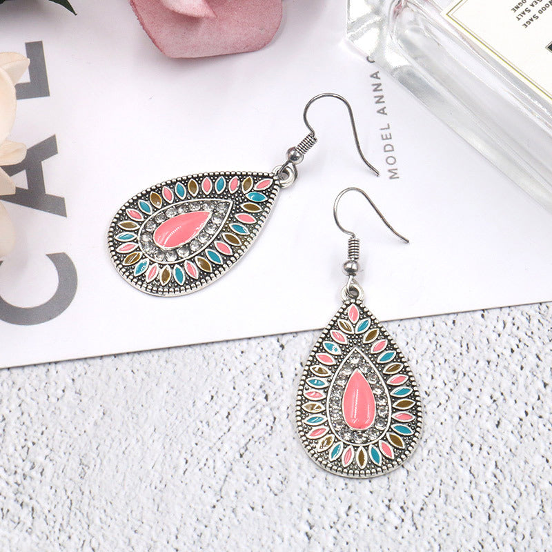 Alloy drip earrings