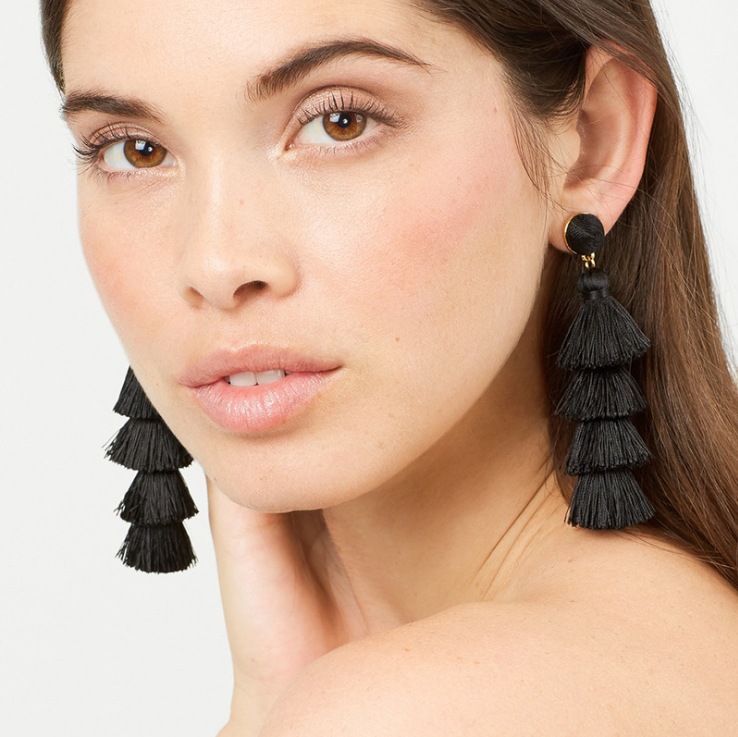 Bohemian multi-layer tassel earrings