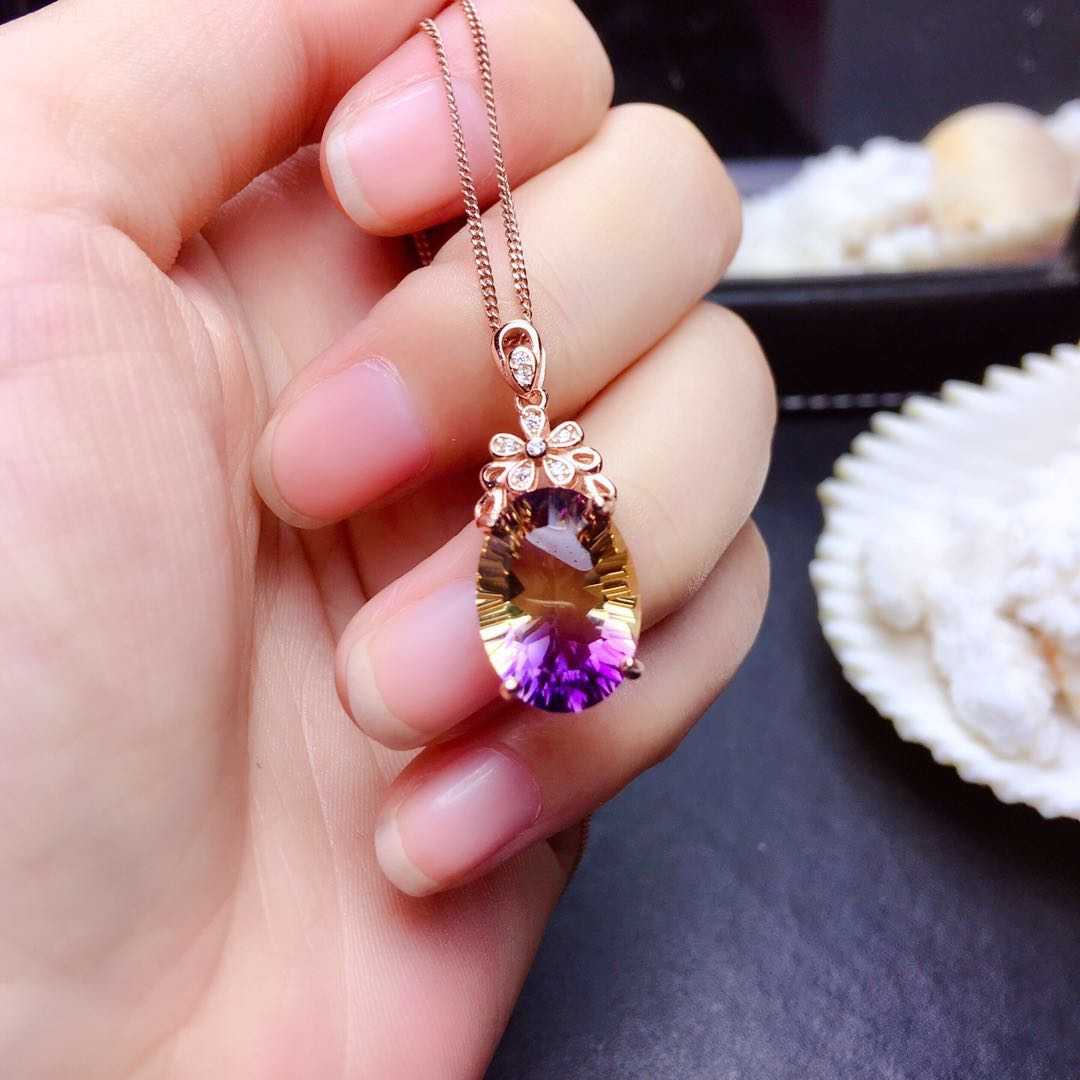 Fashion Amethyst Ring Women's Amethyst Pendant Women Set