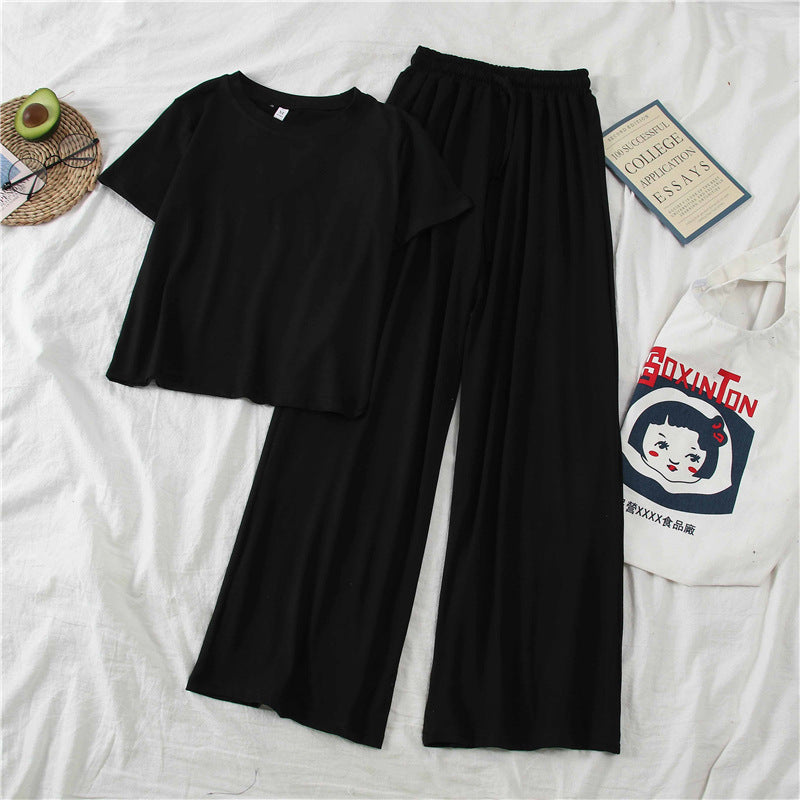 Two-piece T-shirt wide-leg pants