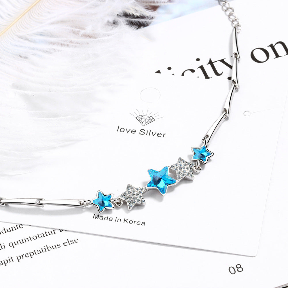 Female blue star bracelet