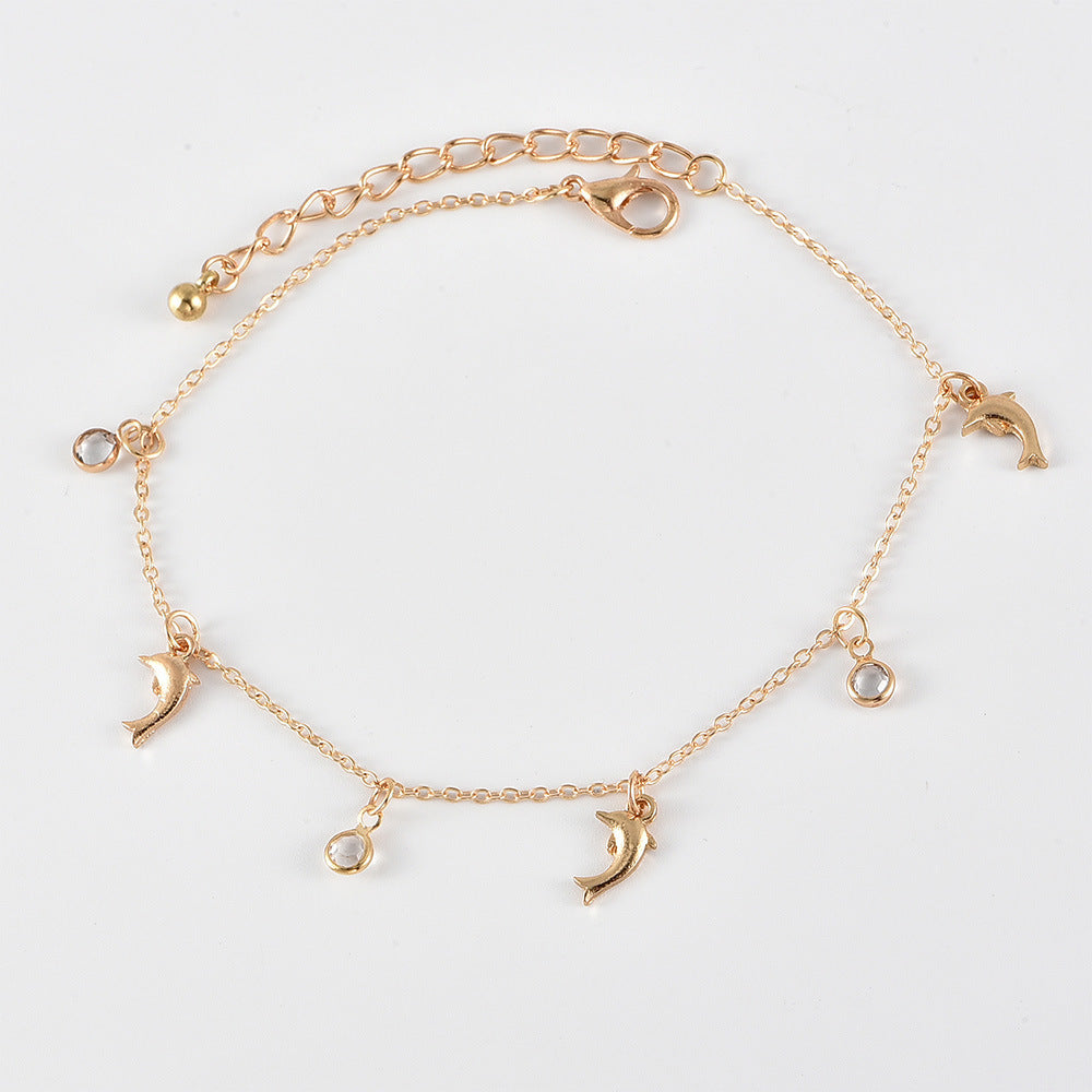 National Style Alloy Star Anklet Set