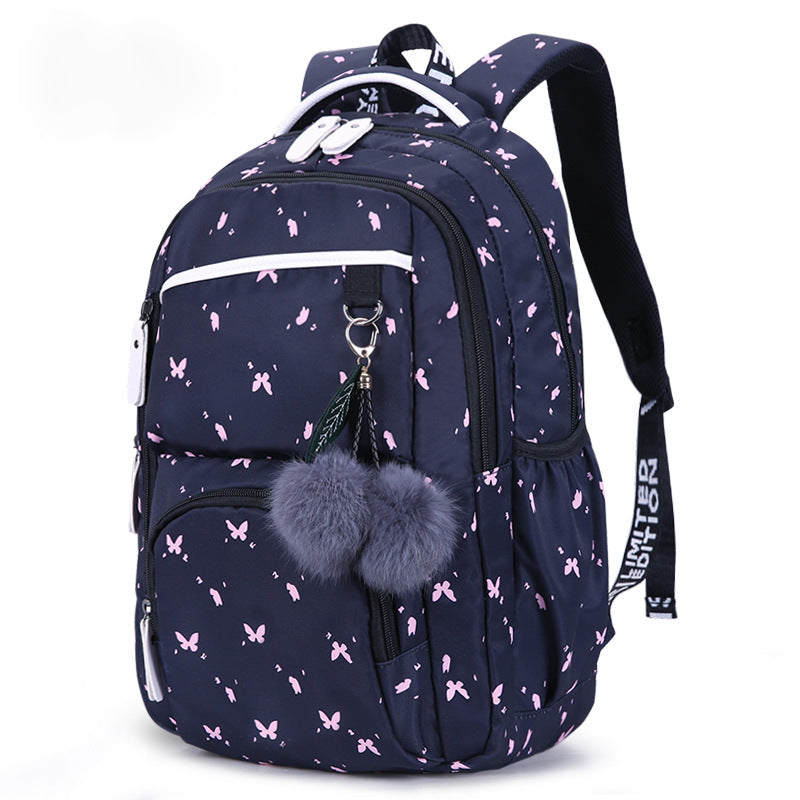 Girls leisure backpack student Geometric backpack