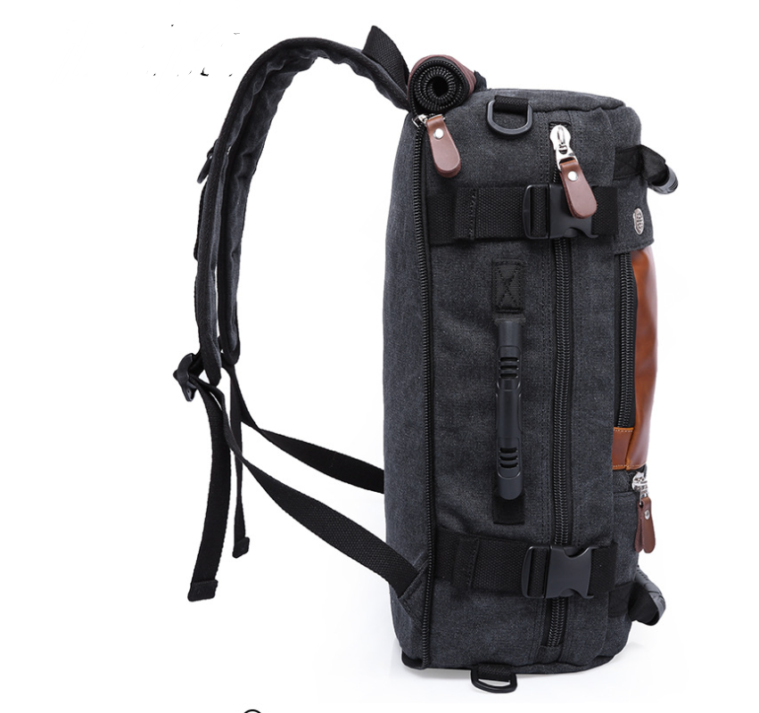 Retro Casual Korean Large Capacity Backpack Men's Backpack Multifunction Travel Casual Backpack