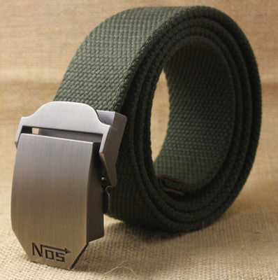 Men's Canvas Belt Thickening custom outdoor tactical belt army fan fat belt belt of young students