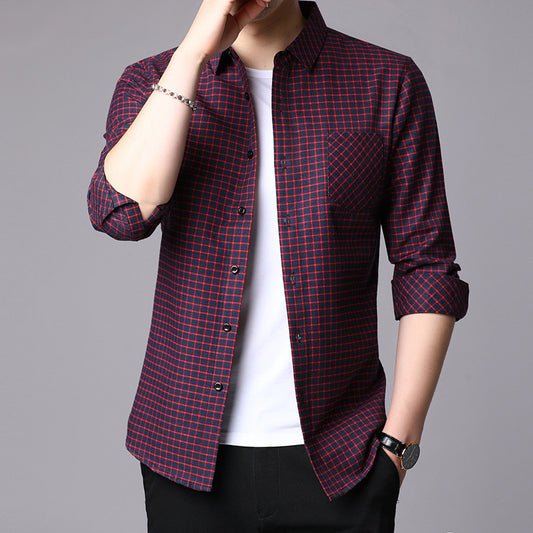Autumn And Winter Men's New Shirts Business Men's Long Sleeves