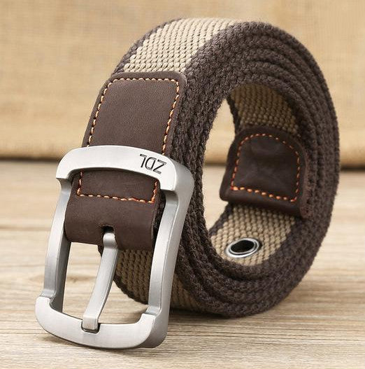 Canvas belt men's and women's pin buckle belt