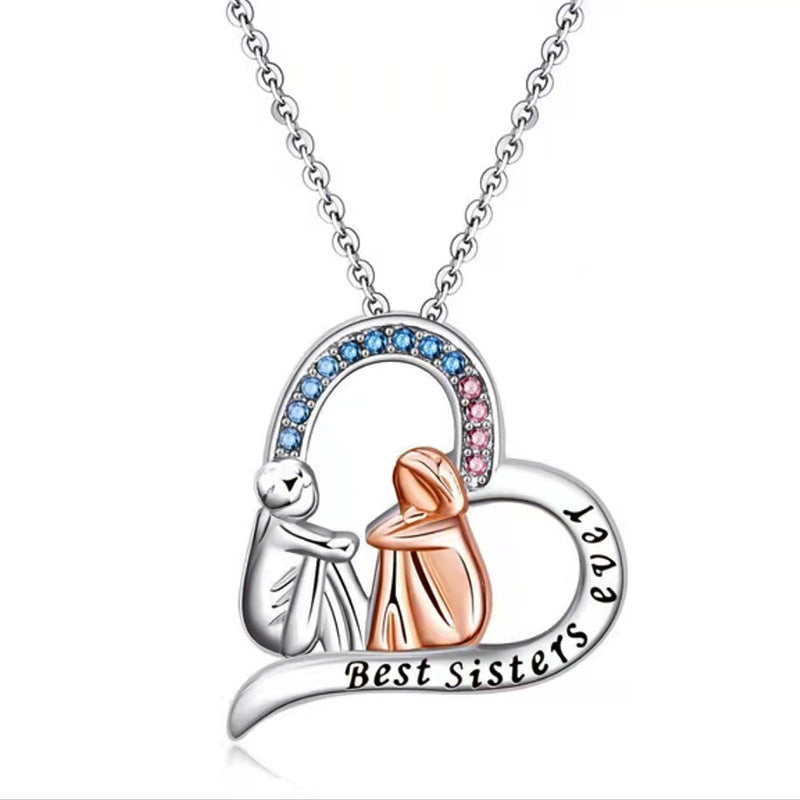 Niche Design Sense Sister Letter Love Necklace Accessories