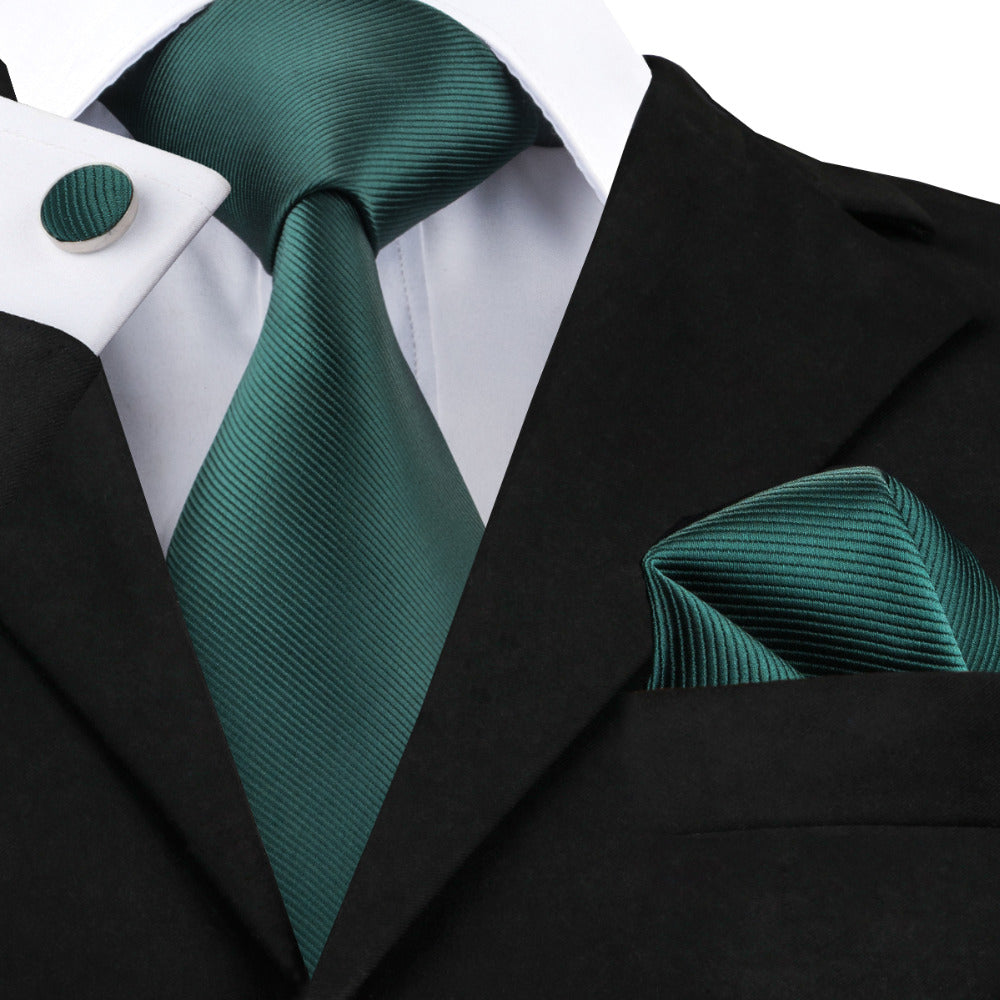 Solid Silk Mens Ties Neck Tie Set For Men Suits Tie Handker
