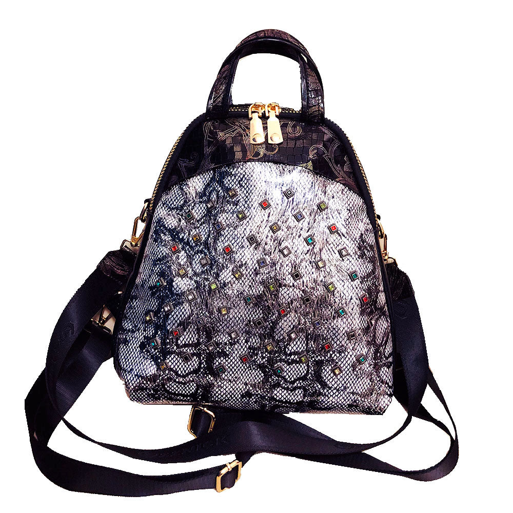 Fashion Women's Backpack New Cowhide Backpack